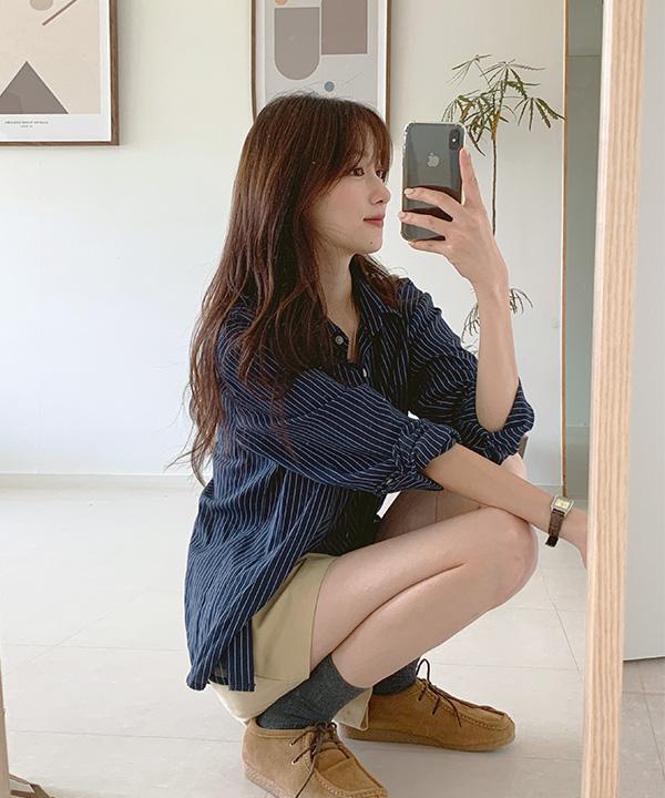 리얼코코 [단독] [컬러추가✨/누적1만장/자체제작] 해브 스트라이프 셔츠 - 5 Color (긴팔/오버핏/루즈핏/하객룩/오피스룩/출근룩/데이트룩)