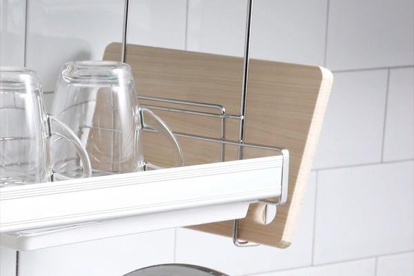 심플 스텐 선반용 보조 도마/행주걸이