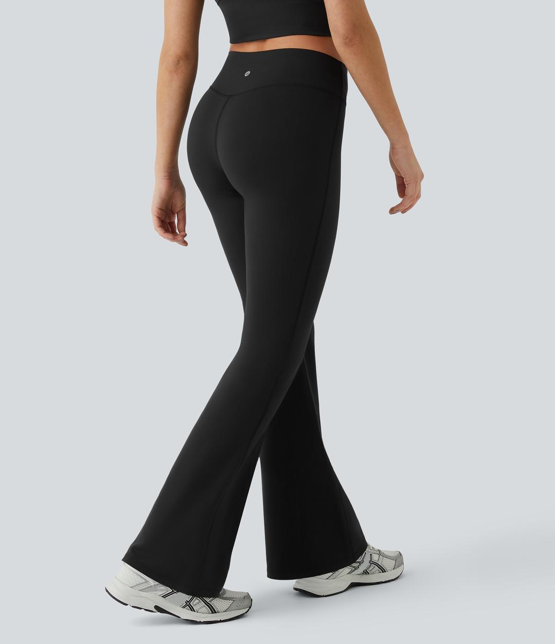 하이웨이스트 크로스오버 플레어 요가 레깅스