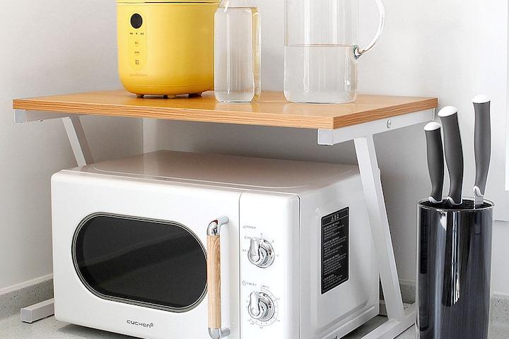 [5% 쿠폰]너저분한 공간을 깔끔하게! 로이드 메탈 전자레인지 주방 수납장 2colors