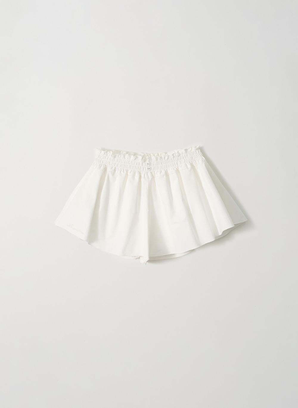 Flare Banding Short Pants_White