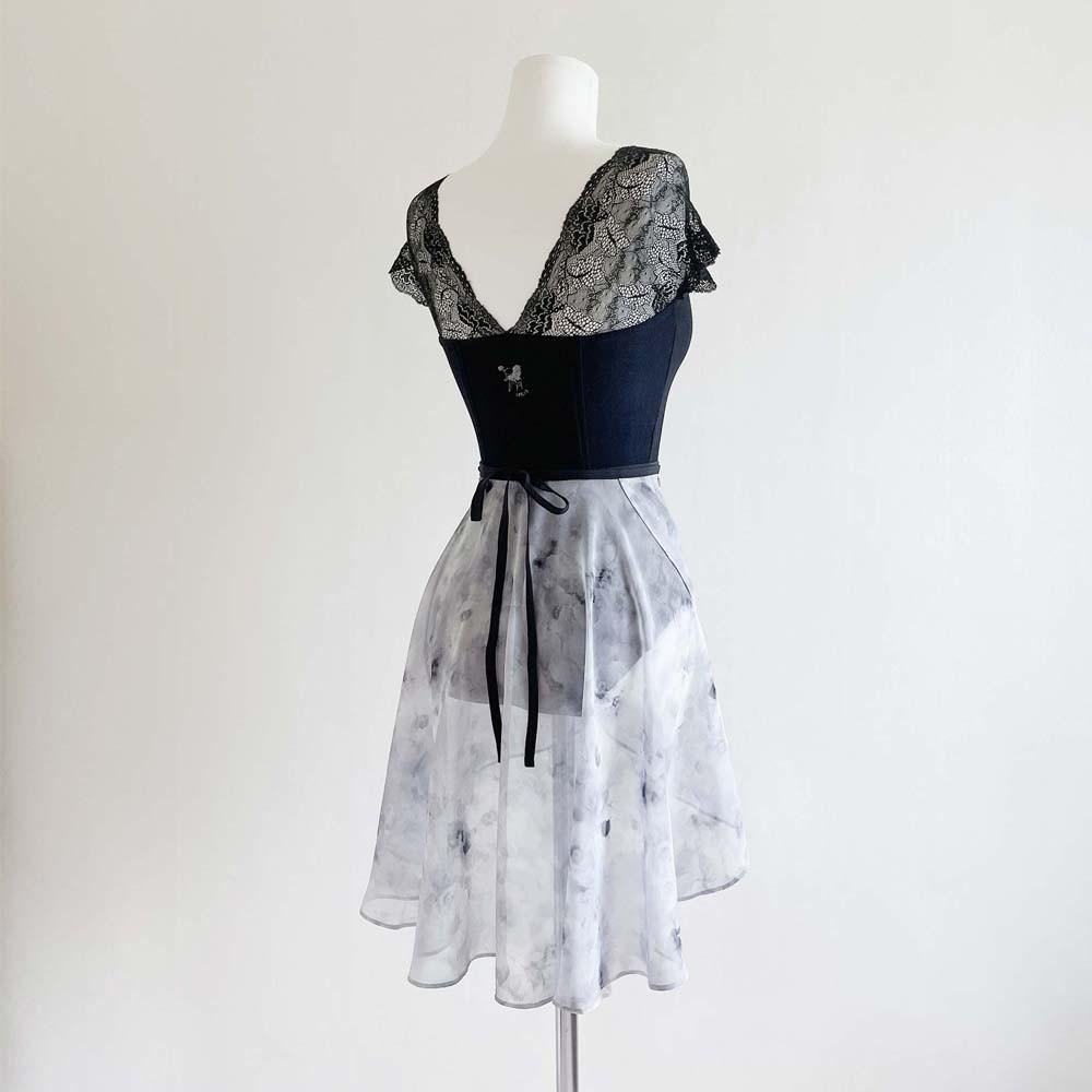 [미스티그레이] 오브핏 미디기장 성인발레 쉬폰 발레스커트