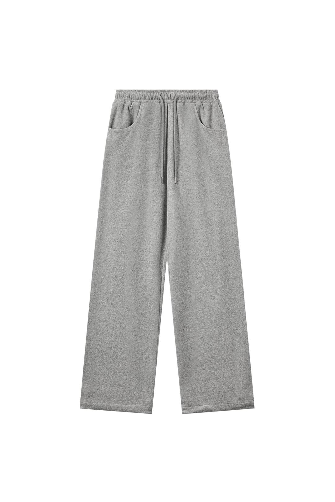 VELVET PANTS - GREY