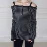 Striped Off-Shoulder Top (2colors)