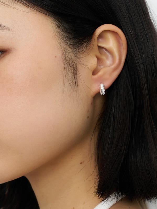 [silver925] crease one touch earring