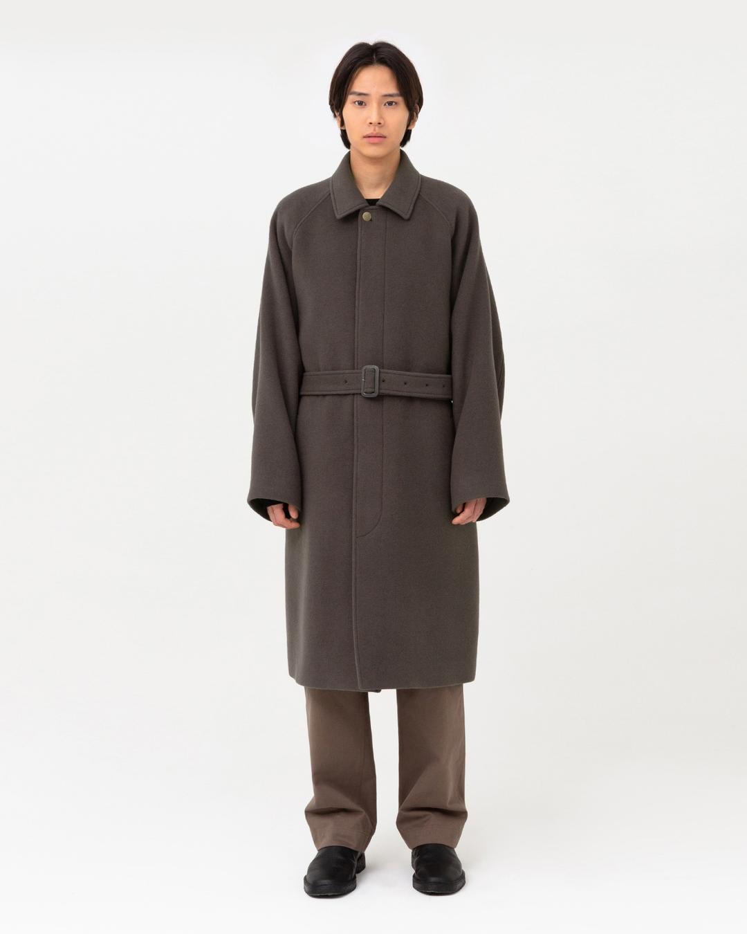 Belted Coat, Brown Grey