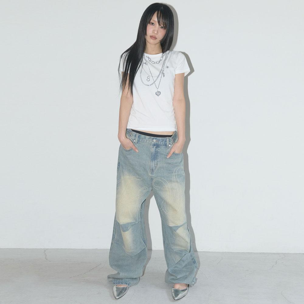 ANGEL VINTAGE WASHING PINTUCK PANTS (BLUE)_F25QD891