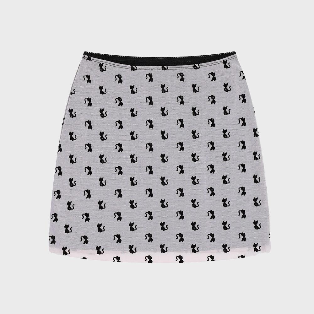 Cats mesh skirt_Pink