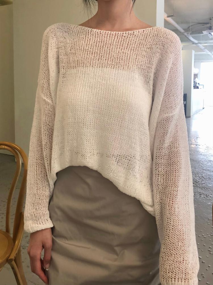 보트넥 썸머 니트