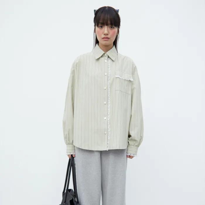 Frannie oversized shirt (Olive green)