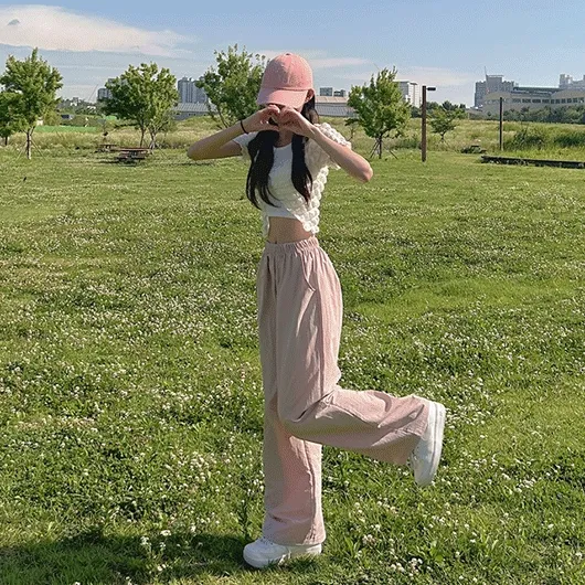 [오늘출발🚚/MADE/숏&롱] 크런치 와이드핏 바스락 나일론 밴딩 팬츠 5colors