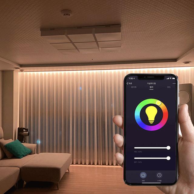 (5분 설치) 헤이홈 스마트 라인 LED 원격 AI 음성 제어 인테리어 조명 간접 무드등