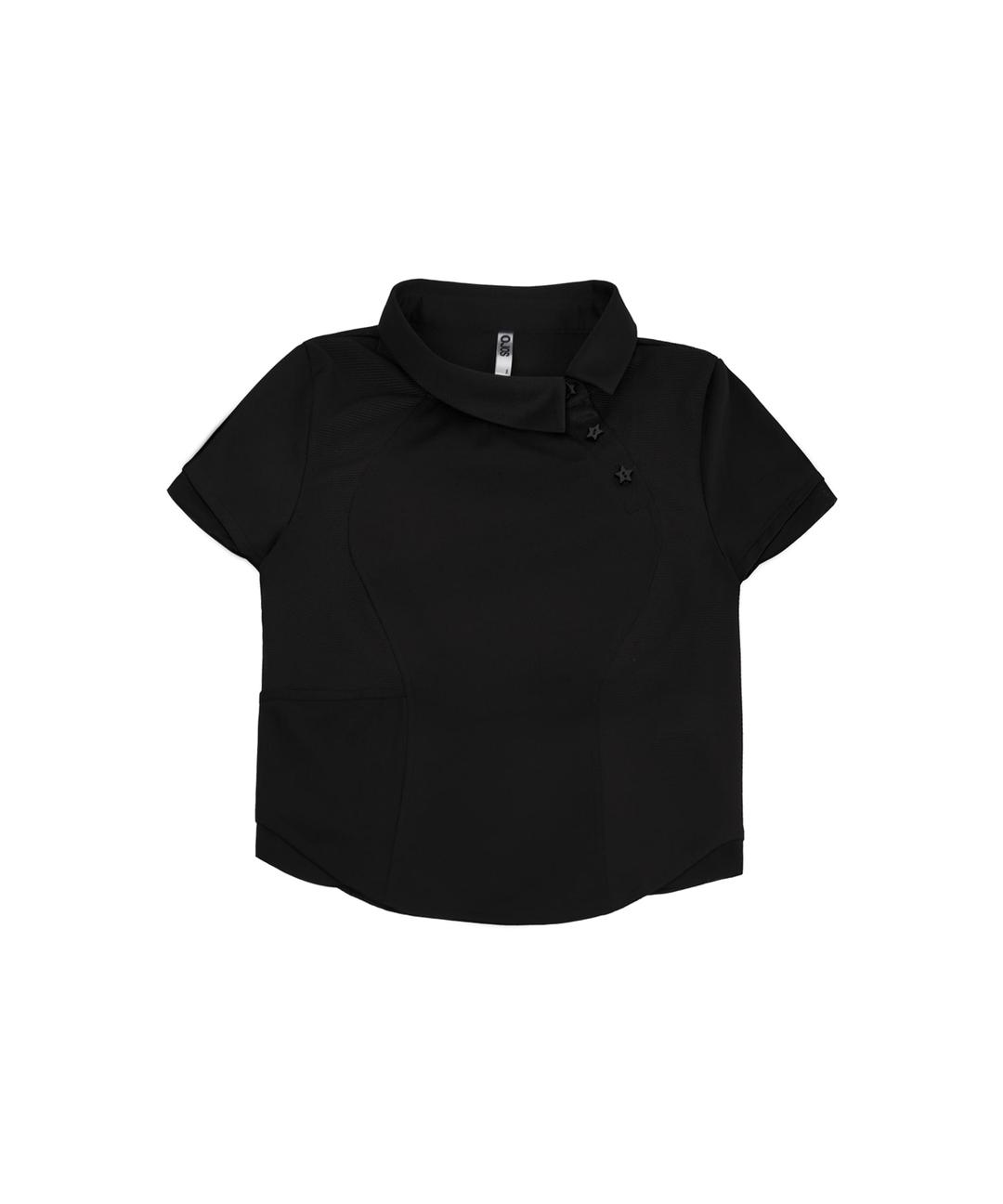 Side Neck Collar T / Black