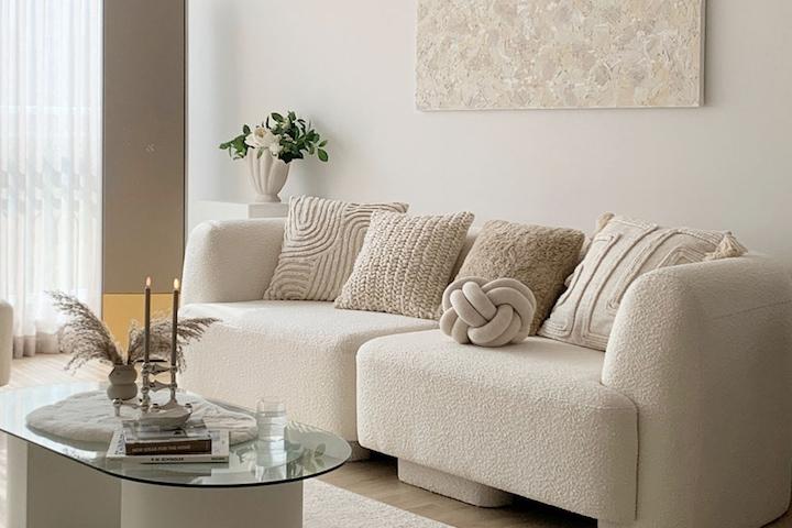 마네모네 린넨 패브릭 모듈 3.5인용 소파