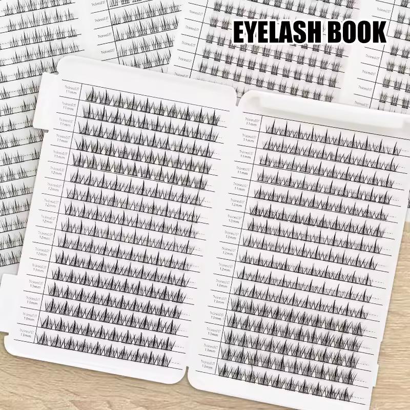 개별 속눈썹 속눈썹 책 클러스터 확장 가짜 속눈썹 DIY 집에서 클러스터 속눈썹 확장 메이크업 키트 속눈썹