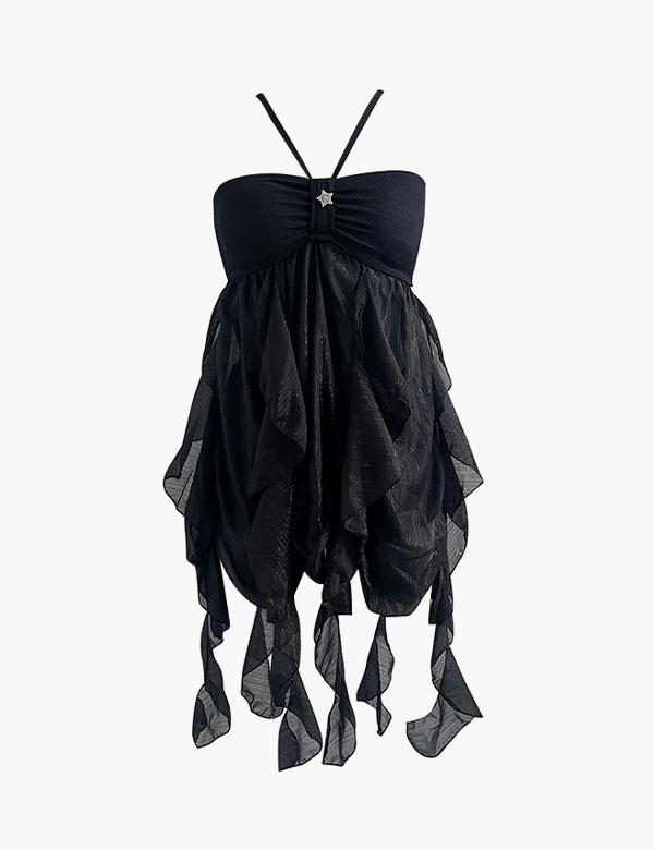 쉬폰 홀터넥 비키니