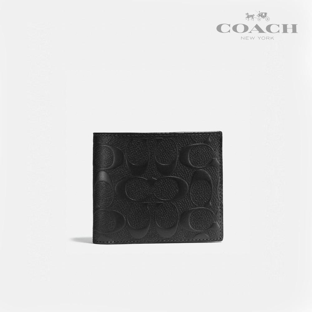 [해외] 코치 75371 크로스그레인가죽 남성반지갑 BLK