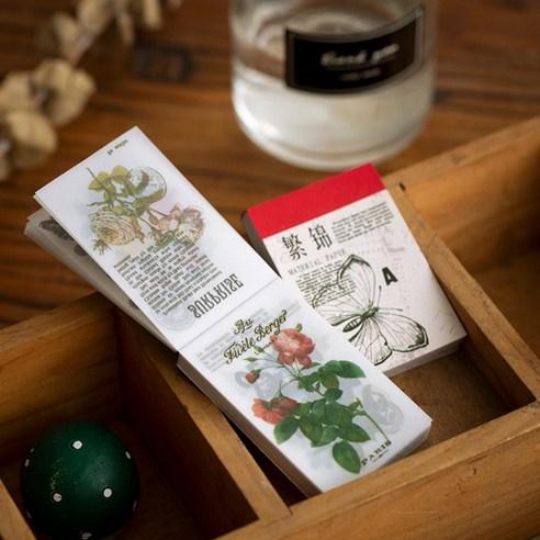 빈티지 랩핑지 트레이싱 떡메 떡메모지 페이퍼 다꾸 - 메모지 | 쿠팡