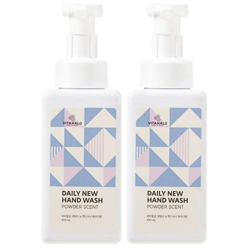 비타할로 데일리뉴 핸드워시 파우더향, 490ml, 2개