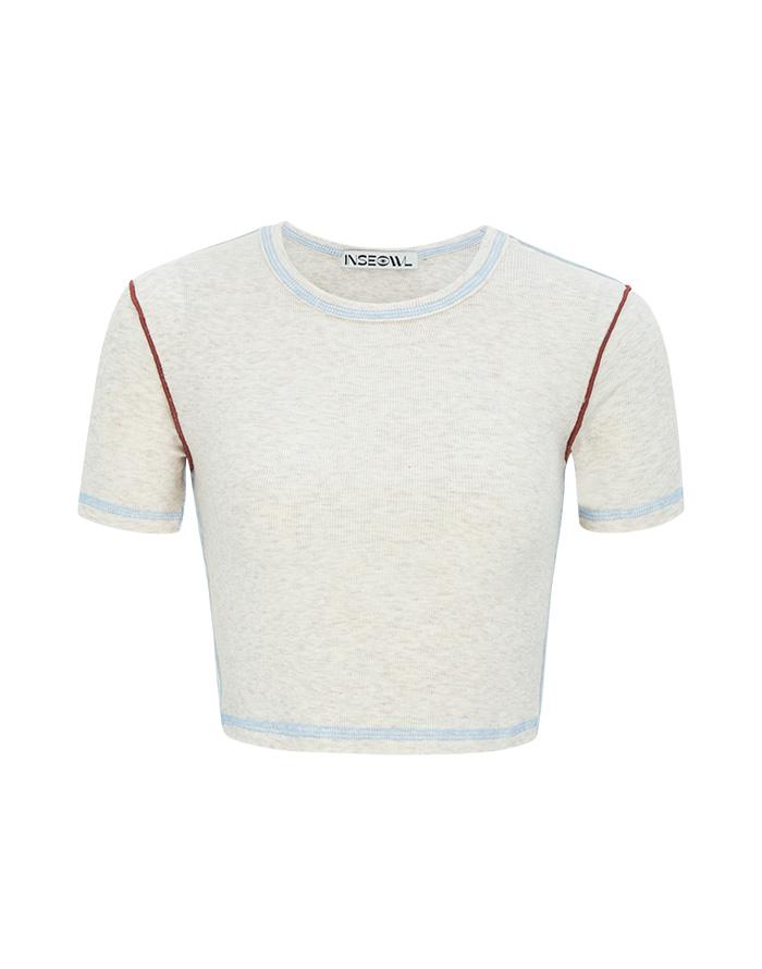 SEWING RIP TOP - OATMEAL 재입고 완료