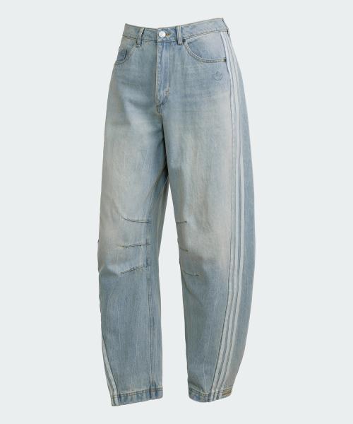 ADILENIUM 3 바나나 워시드 데님 팬츠 - 라이트데님 / KG0200