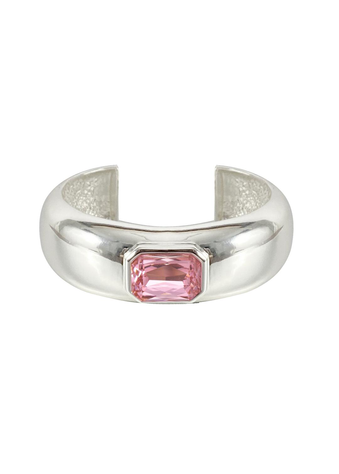 Blissful Seraphim - Rose Bangle in Silver