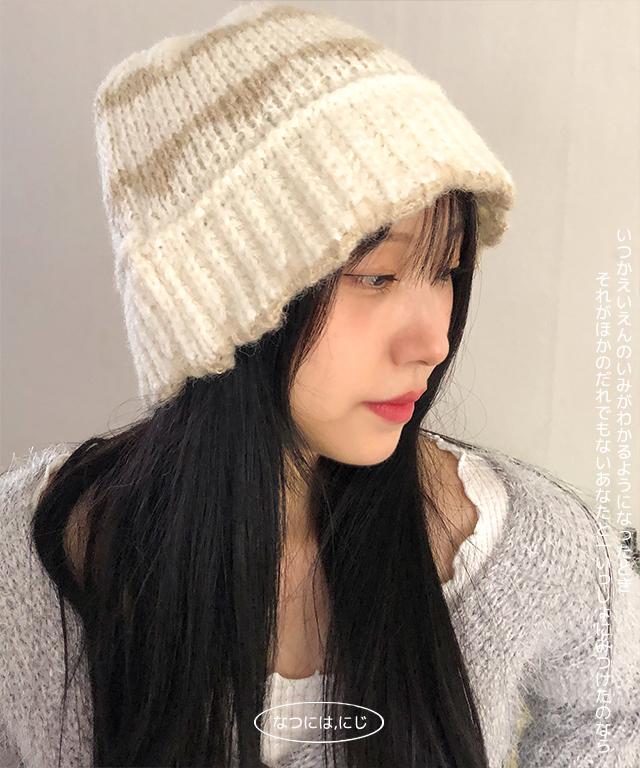 flag knit hat 2 color