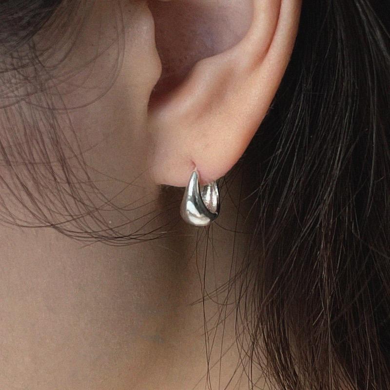 silver925 plat volume earring