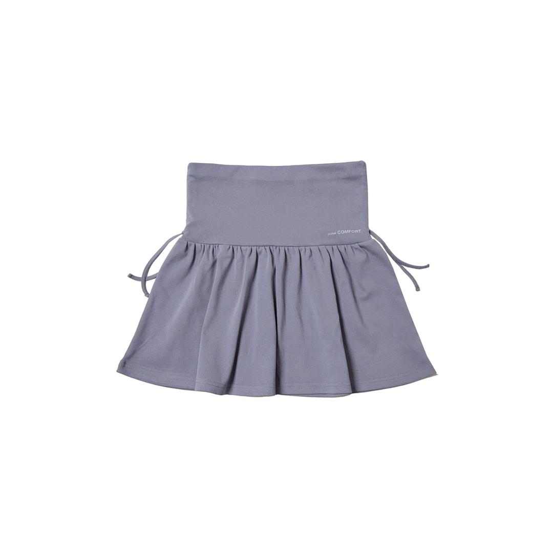 26-001 SHIRRING SKIRT (SLATE GREY)