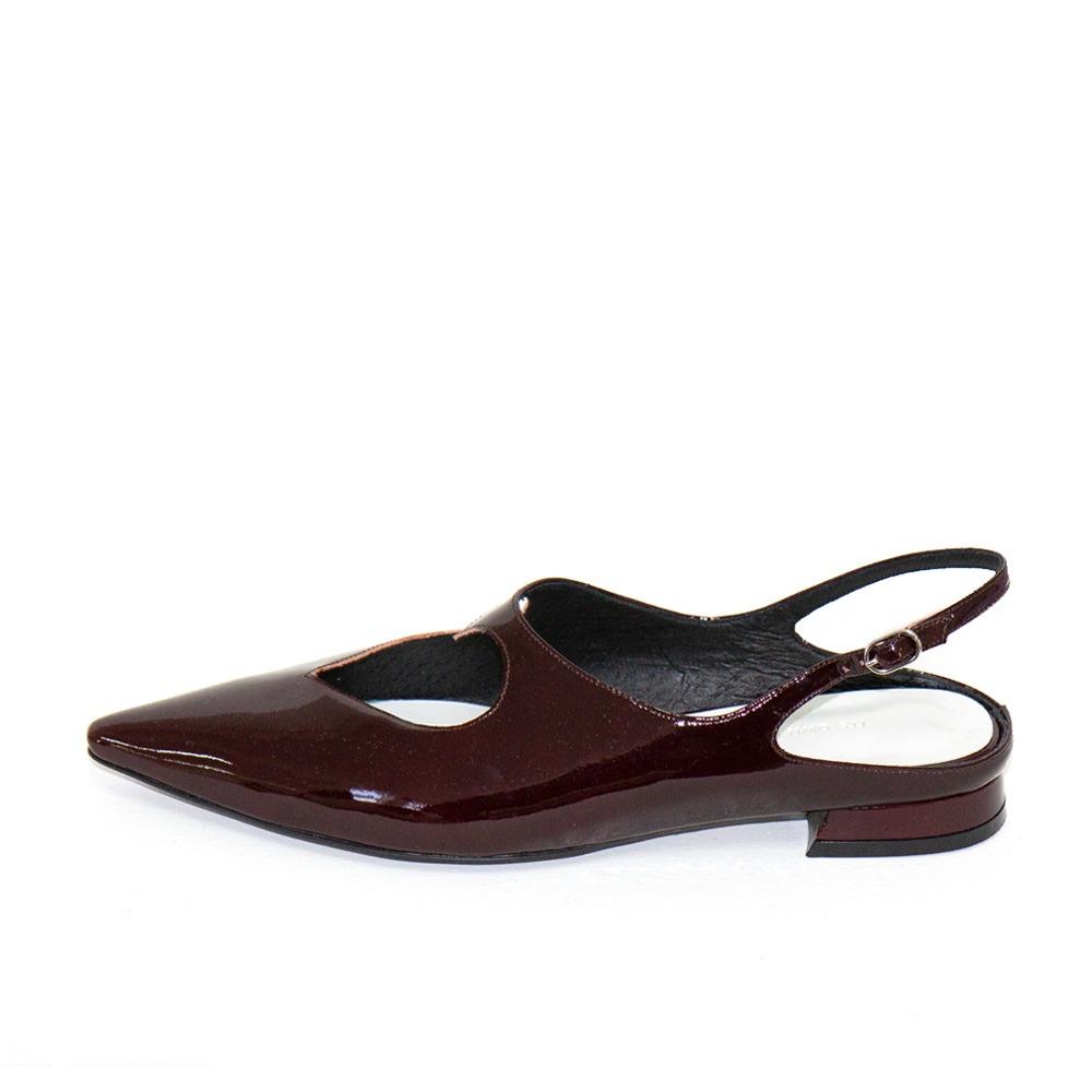 Heart slingback shoes_Wine