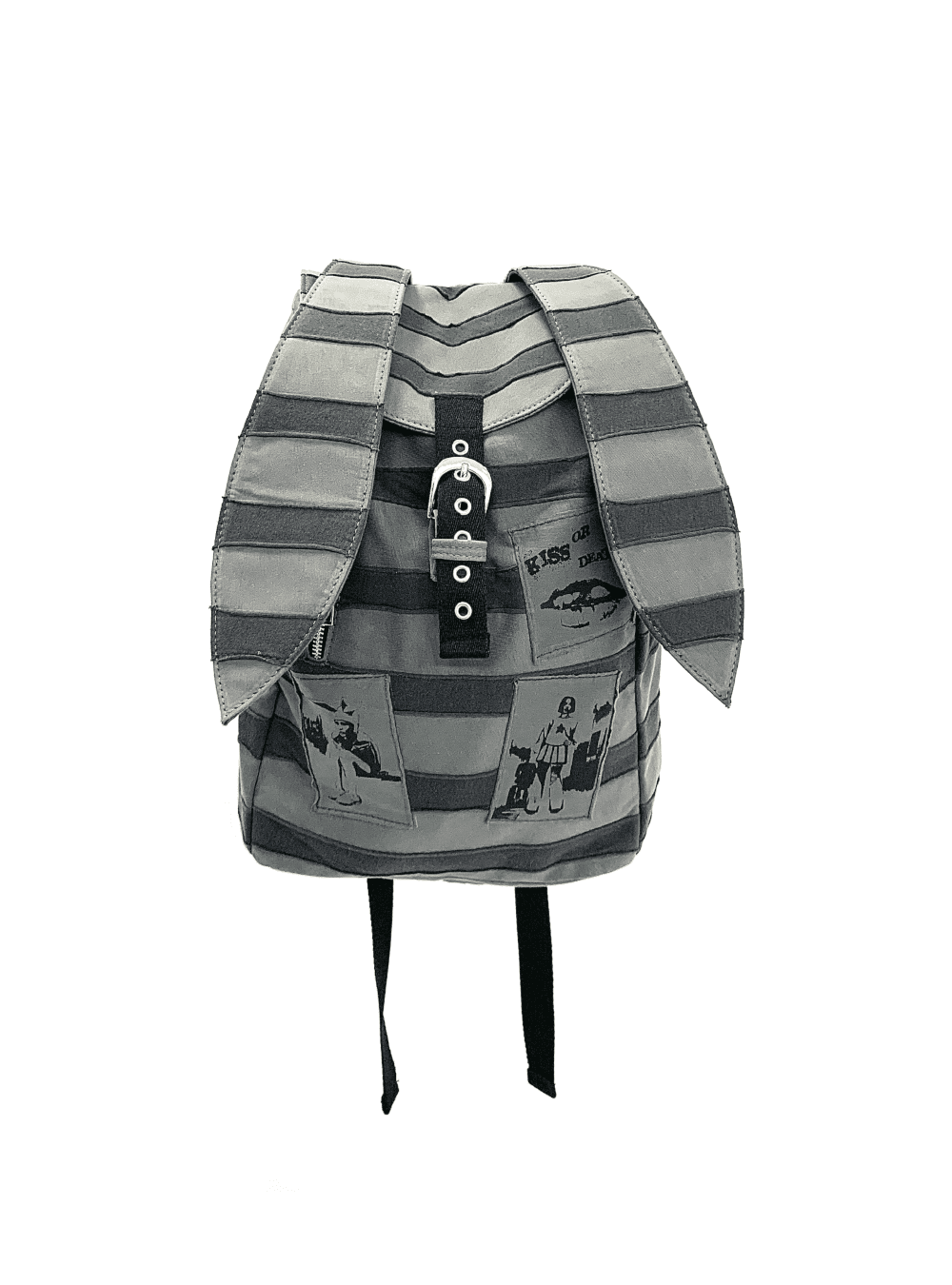 Striped Patch Bunny Ear Backpack