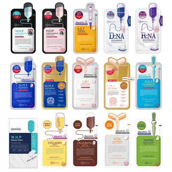 10+10 메디힐 마스크팩 티트리 콜라겐 비타 태반 NMF WHP DNA RNA 아쿠아링