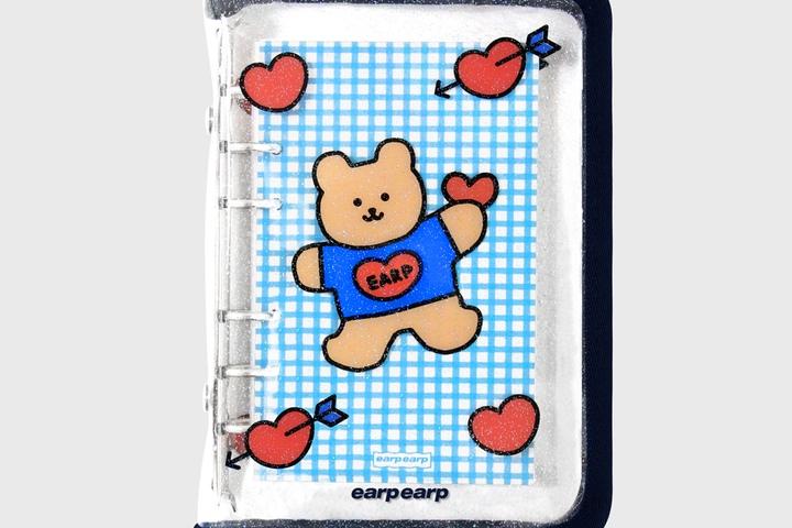 Bear heart-navy(6hole diary)