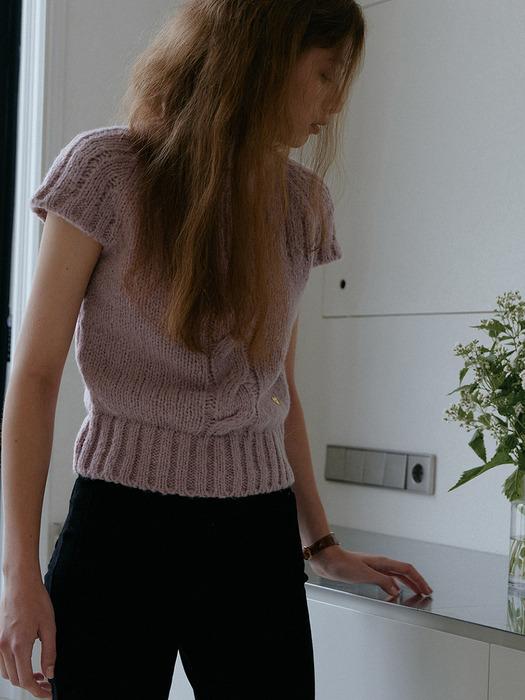 twist turtlneck knitwear_dry pink