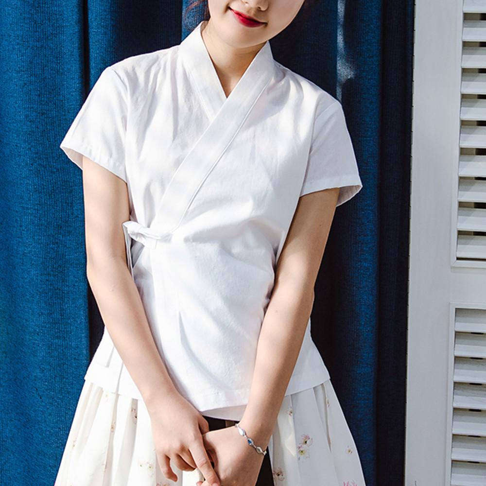 반팔 첫눈 순면 저고리 생활한복 다래원한복