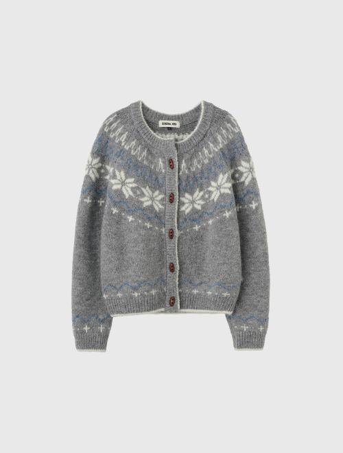 울 노르딕 더플 가디건 [GREY] / WBD4L04550