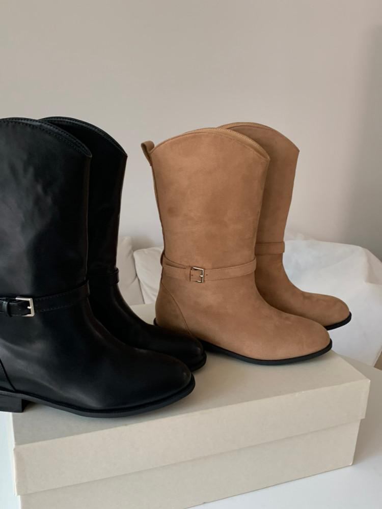 당일(카멜230,250)버클 미들 부츠