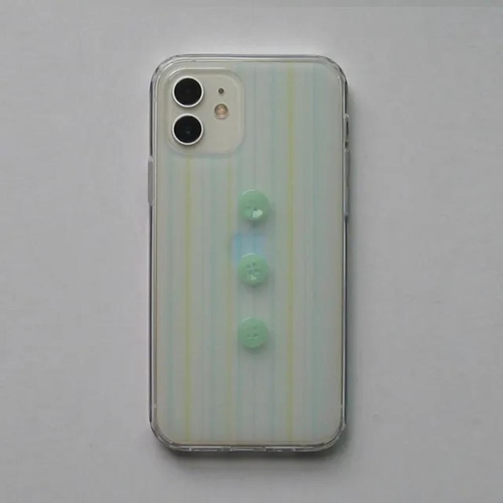 yellow skyblue stripe jellhard case 젤하드 케이스 2type