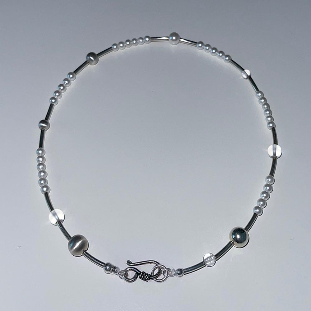 Matt & Gloss Short Pipe Necklace