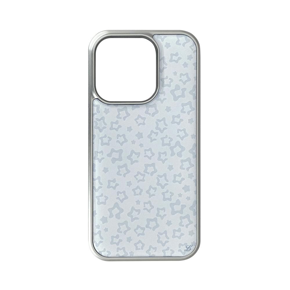 STAR LEOPARD PHONE CASE GREY (epoxy silver bumper)