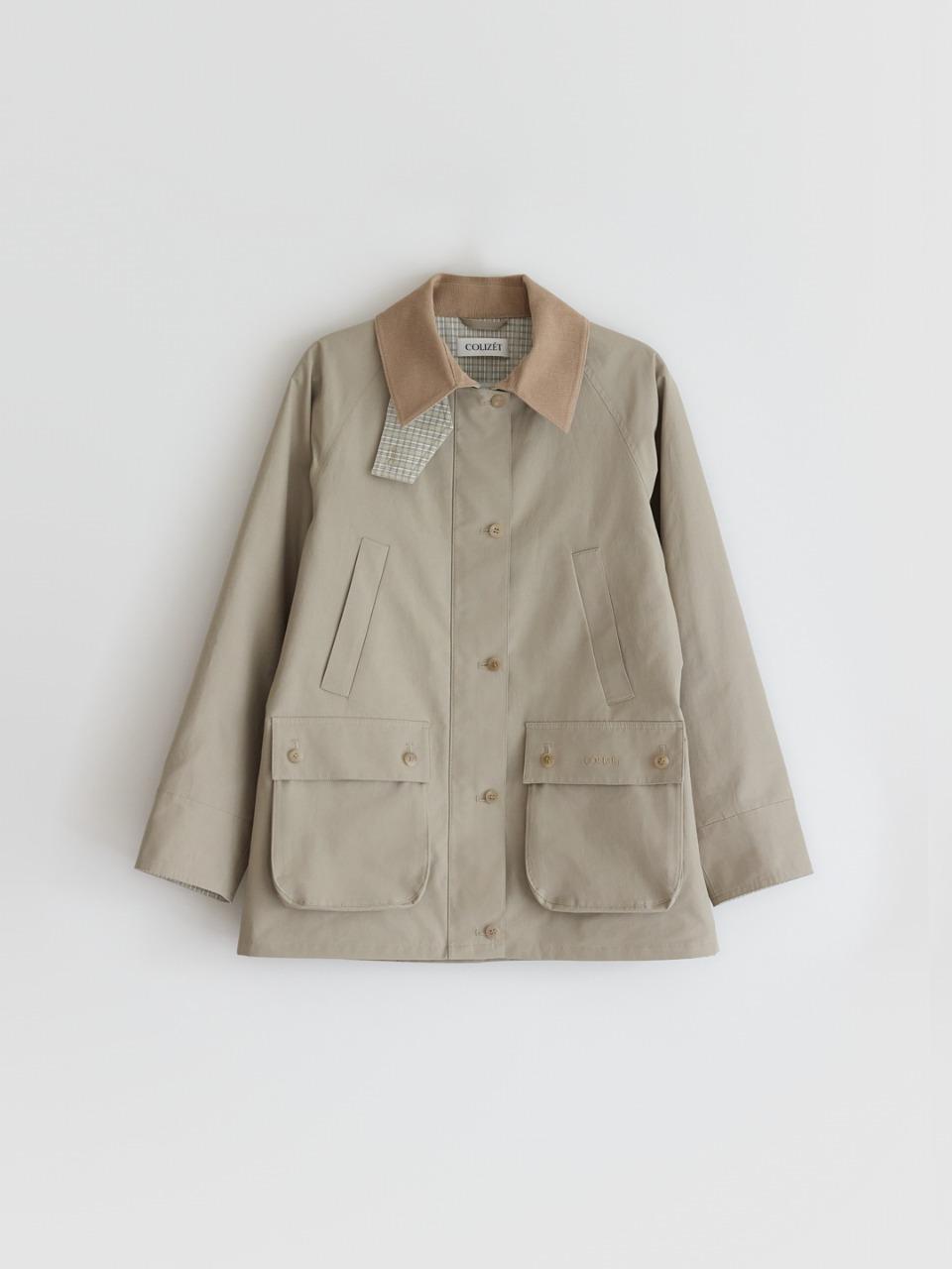루나리아 하프 워크 자켓 (라이트 카키)