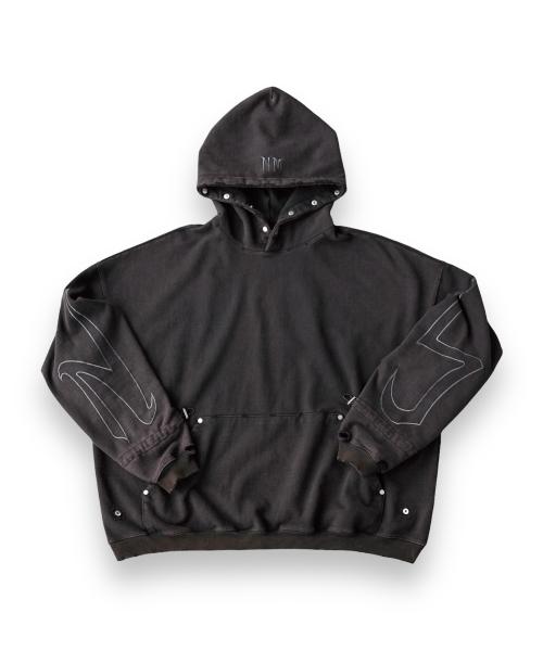 Monk Hoodie - Washed Black