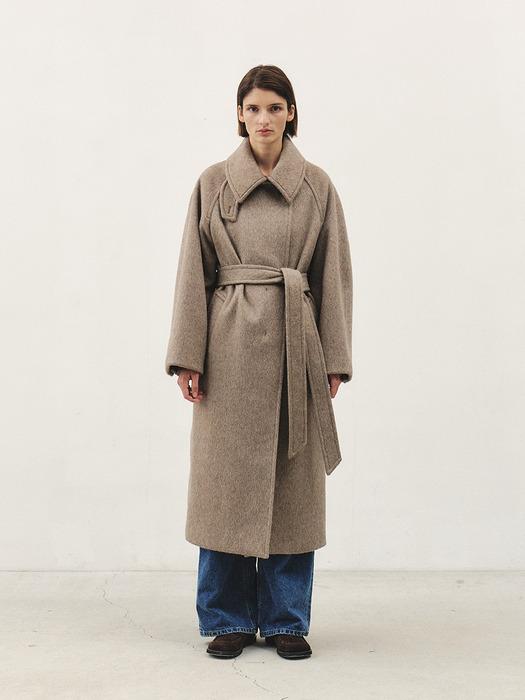 RTW RABBIT WOOL SEMI DOUBLE COAT_L-BROWN
