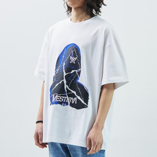 남/여 HOODIE color front 오버핏 화이트 티셔츠