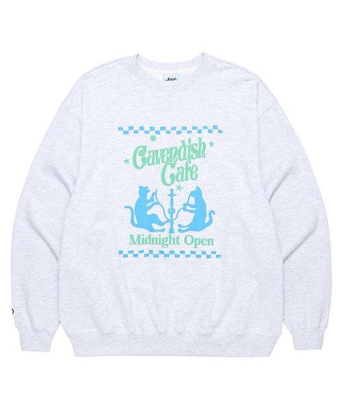 CAVENDISH CAFE SWEATSHIRT LIGHT GREY(CV2CFUM464A)
