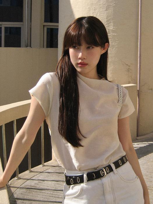 PLEATED CAP SHIRT_IVORY