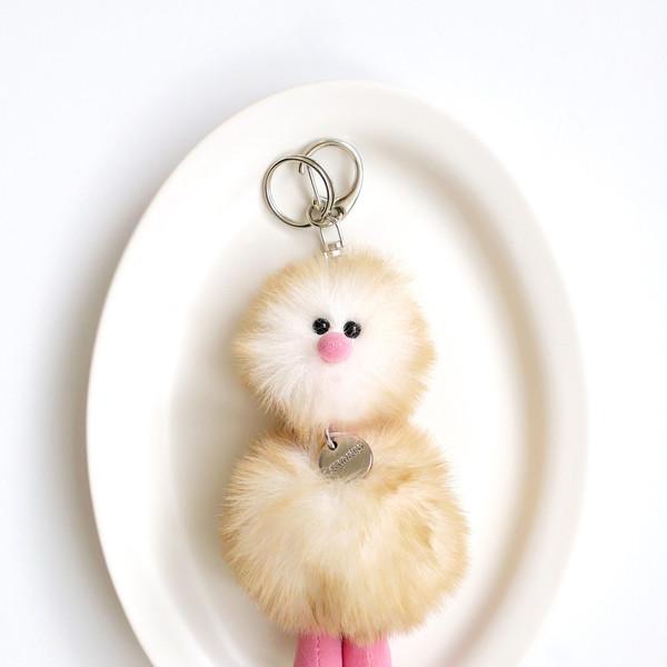 Mini Bird Keyring - Marshmallow