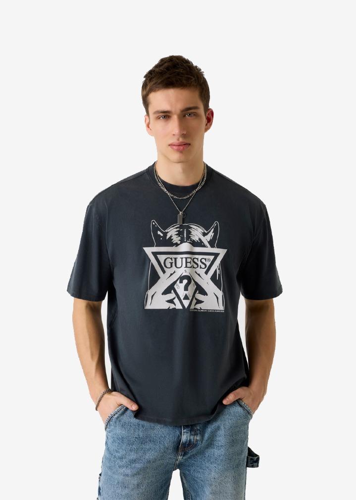 [게스진스 x 히스테릭 글래머] 아이코닉 반팔티_DARK GREY - 게스코리아