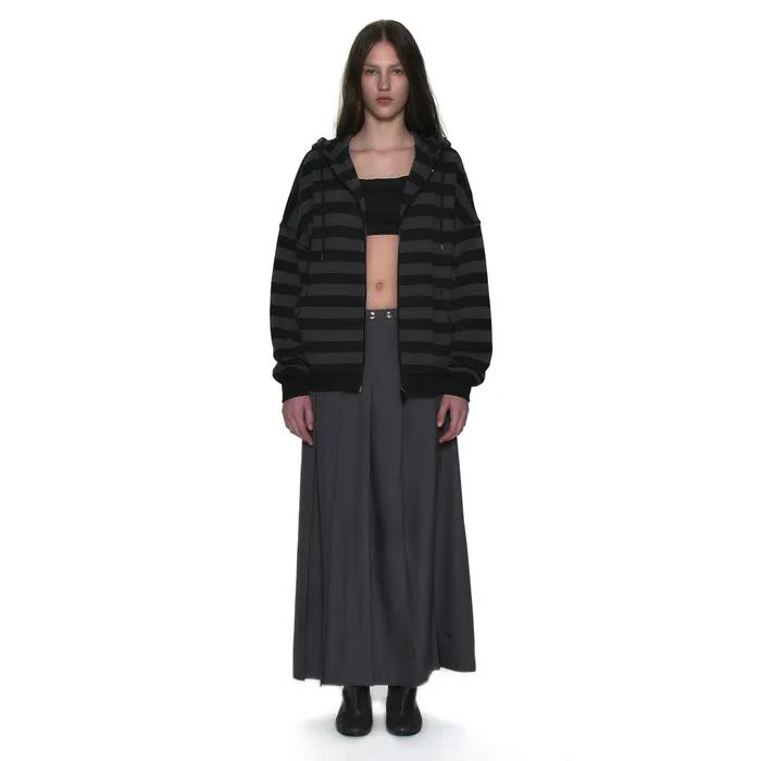 (SET) 3WAY TRANSFORM PLEATED SKIRT_CHARCOAL