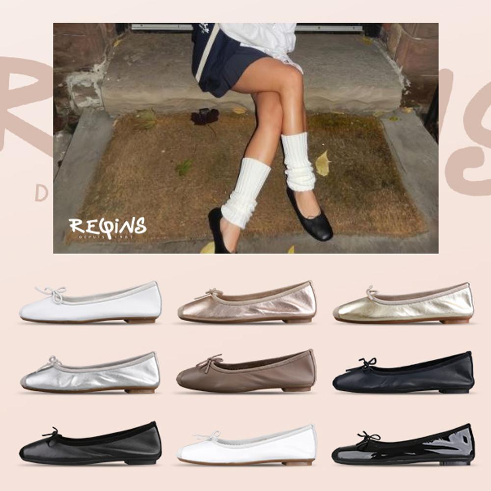 흐꺙 REQINS 플랫슈즈 발레코어룩 하모니 스웨이드 헤마 로퍼 단화 무광 가죽구두